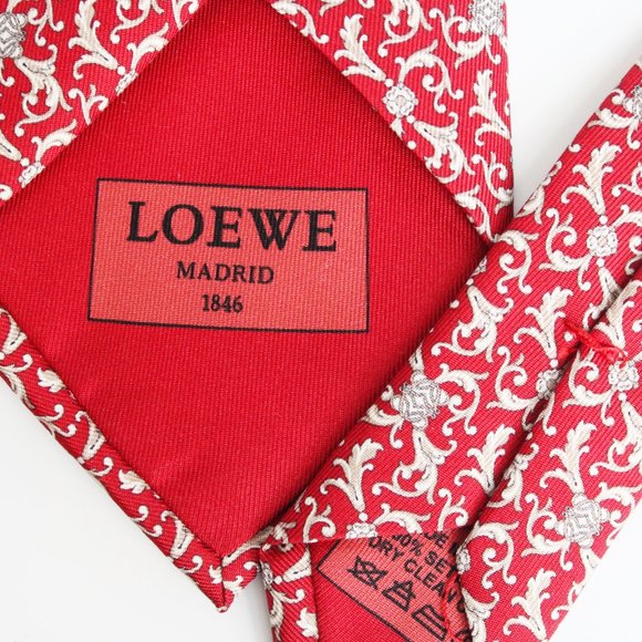 LOEWE Silk Necktie Barroco Espanol NWT - Picture 6 of 7